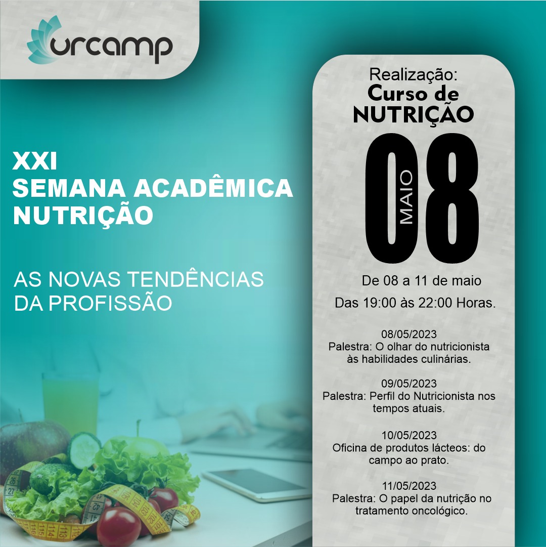 XXI Semana Acadêmica do Curso de Nutrição